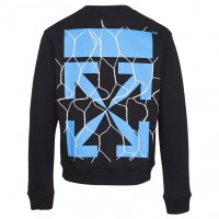 OFF-WHITE Fence Arrows Sweatshirt Black/Blue