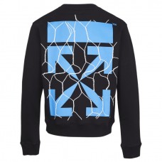 OFF-WHITE Fence Arrows Sweatshirt Black/Blue