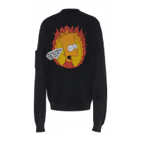 OFF-WHITE Flamed Bart Knit Sweater Black