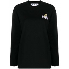 OFF-WHITE Flower Arrow LS Over Cas Tee Black/Multi