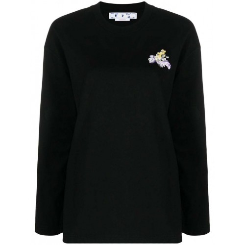 OFF-WHITE Flower Arrow LS Over Cas Tee Black/Multi