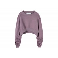 OFF-WHITE For All Crop Over Crewneck Violet