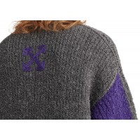 OFF-WHITE Funky Chunky Knit Crewneck Grey/Violet