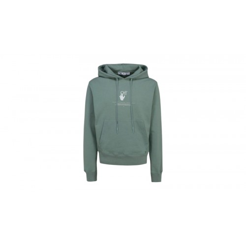 OFF-WHITE Graffiti Logo Hoodie Green