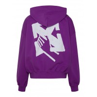 OFF-WHITE Hand Arrow Boxy Hoodie Orchid/White