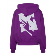 OFF-WHITE Hand Arrow Boxy Hoodie Orchid/White