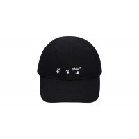 OFF-WHITE Hands Off Logo Baseball Cap Hat Black