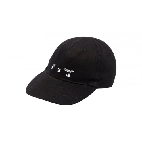 OFF-WHITE Hands Off Logo Baseball Cap Hat Black