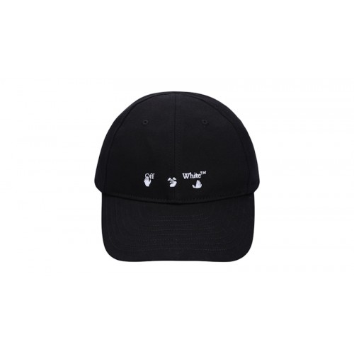 OFF-WHITE Hands Off Logo Baseball Cap Hat Black