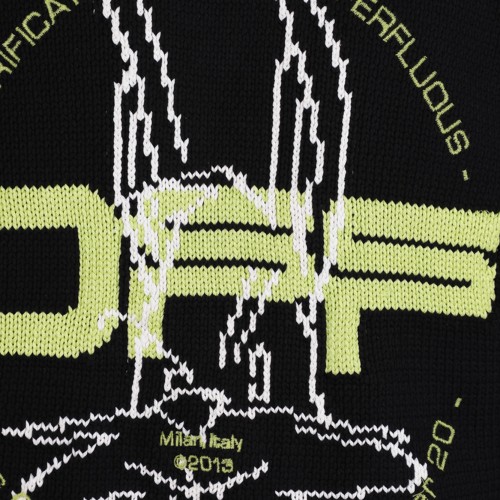 Оригинальный шмот OFF-WHITE Harry The Bunny Knit Sweater Black/Brilliant Green