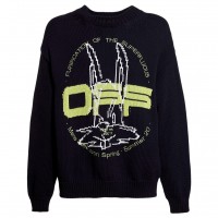OFF-WHITE Harry The Bunny Knit Sweater Black/Brilliant Green