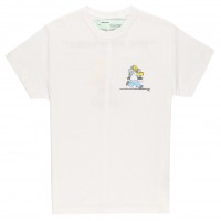 OFF-WHITE Homer and Bart Simpson T-Shirt White/Multicolor