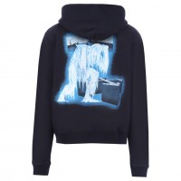 OFF-WHITE Ice man Graphic Print Hoodie Black/Multicolor