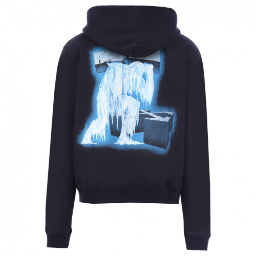 Оригинальный шмот OFF-WHITE Ice man Graphic Print Hoodie Black/Multicolor