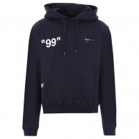 OFF-WHITE Ice man Graphic Print Hoodie Black/Multicolor