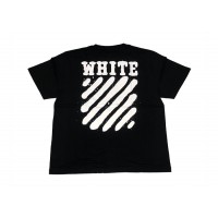 OFF-WHITE Incomplete Spray Paint Tee Black