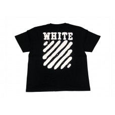 OFF-WHITE Incomplete Spray Paint Tee Black