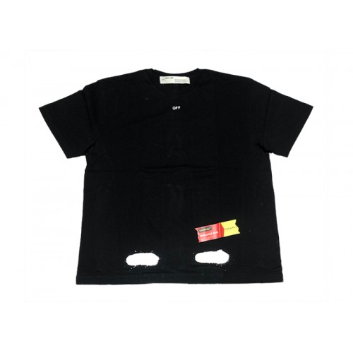 Оригинальный шмот OFF-WHITE Incomplete Spray Paint Tee Black