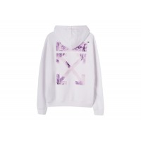 OFF-WHITE Logo-Print Drawstring Hoodie White