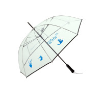 OFF-WHITE Long See Thru Umbrella Black/Blue