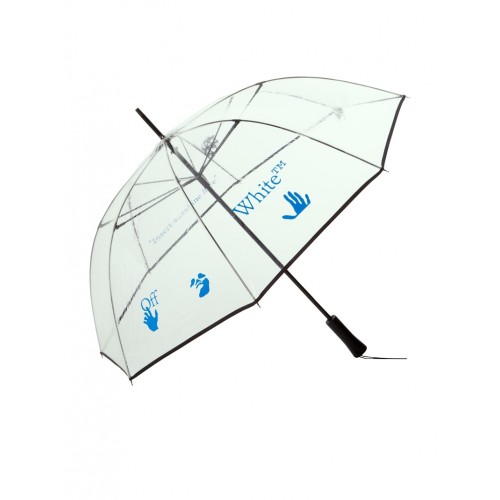 OFF-WHITE Long See Thru Umbrella Black/Blue
