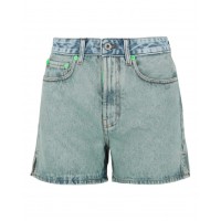 OFF-WHITE Marbled Denim Shorts Blue
