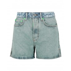 OFF-WHITE Marbled Denim Shorts Blue