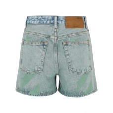 OFF-WHITE Marbled Denim Shorts Blue