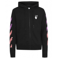 OFF-WHITE Marker Zip Hoodie Black