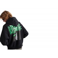 OFF-WHITE Metro Type Skate Hoodie Black/Green