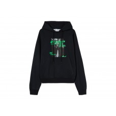 OFF-WHITE Metro Type Skate Hoodie Black/Green