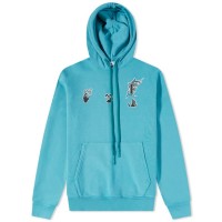 OFF-WHITE MLB Miami Marlins Hoodie Lake Blue