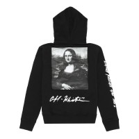 OFF-WHITE Monalisa Graphic Print Hoodie Black/White