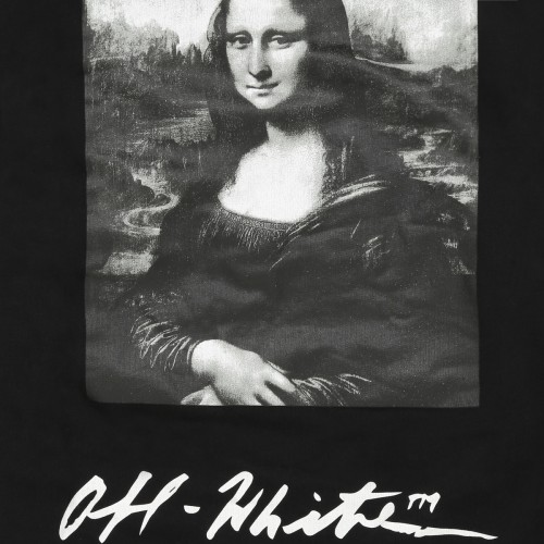 Оригинальный шмот OFF-WHITE Monalisa Graphic Print Hoodie Black/White