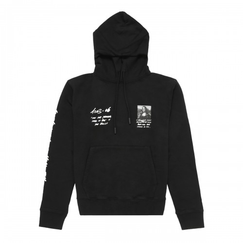 Оригинальный шмот OFF-WHITE Monalisa Graphic Print Hoodie Black/White
