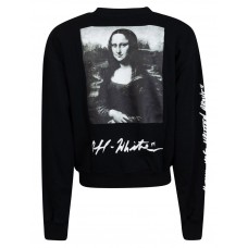 OFF-WHITE Monalisa Graphic Print Sweatshirt Black/White