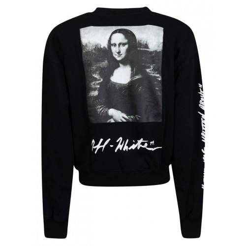 Оригинальный шмот OFF-WHITE Monalisa Graphic Print Sweatshirt Black/White