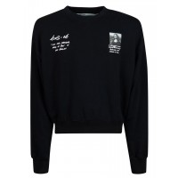 OFF-WHITE Monalisa Graphic Print Sweatshirt Black/White