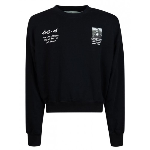 Оригинальный шмот OFF-WHITE Monalisa Graphic Print Sweatshirt Black/White