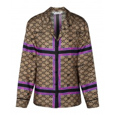OFF-WHITE Monogram Pajama Silk Shirt Multi