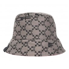 OFF-WHITE Monogram Reversible Bucket Hat Brown/Fuchsia