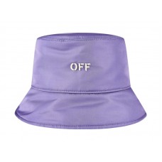 OFF-WHITE NY Off Stamp Rever Bucket Hat Lilac/White