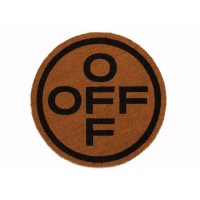OFF-WHITE OFF Circle Doormat Brown