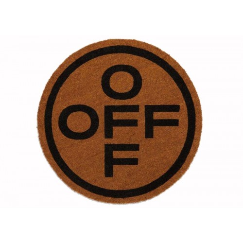 OFF-WHITE OFF Circle Doormat Brown
