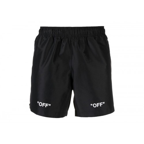 OFF-WHITE Off Logo Print Swim Shorts Black OFF-WHITE Off Logo Print Swim Shorts Black
