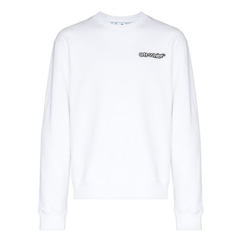 Off-White TM Logo Print Crewneck WhiteBlack