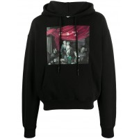 OFF-WHITE Oversize Fit Caravaggio Painting Hoodie Black/Black