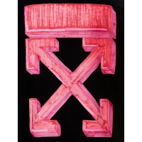 OFF-WHITE Oversize Fit Marker Arrows Crewneck Sweatshirt Black/Red