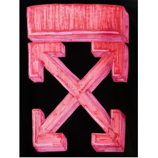 OFF-WHITE Oversize Fit Marker Arrows Crewneck Sweatshirt Black/Red