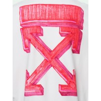 OFF-WHITE Oversize Fit Marker Arrows Hoodie White/Red